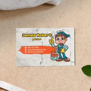 Services de peinture recto-verso Cartes de visite, Cartes personnalisées pour propriétaires de petite entreprise, Cartes de peintre professionnelles, Impression couleur recto-verso