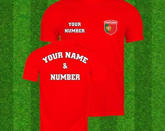 Portugal Personalized National Team Soccer T-shirt, Custom Name
