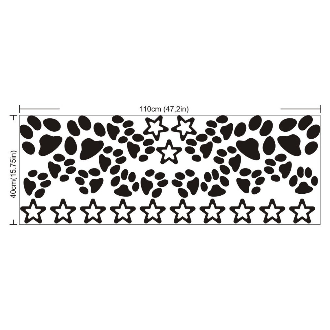 Paw Print Stickers Cat Paws Car Decals Stickers Dog Paw Etsy