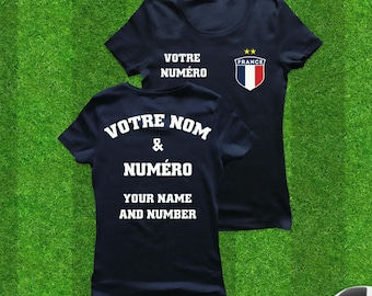 Personalized France Soccer Jersey: Custom Name & Number, French Flag Football T-shirt