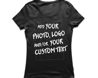Camiseta personalizada para mujer: diseño personalizado, logotipo de empresa, regalo de despedida de soltera
