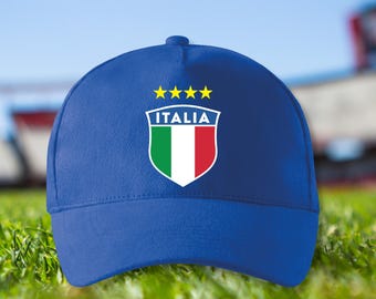 Italien Fußball Team Cap: Bedruckte Flagge Unisex Baseballmütze