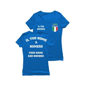 Italy Soccer Jersey for Women, Ladies Custom Soccer Shirt, Italian Football Jersey, Italia Soccer Mom Shirt Personalized Name and Number