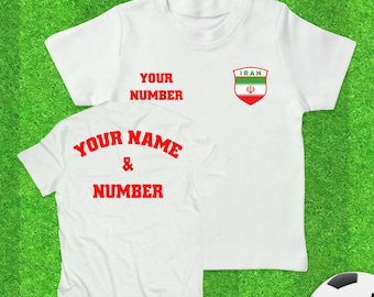 Iran Soccer T-shirt: Personalized Kids Football Jersey