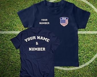 Maglia da calcio americana personalizzata per bambini, maglia da