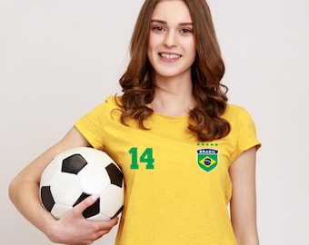 Maillot de football du Brésil pour femme, Maillot du drapeau du
