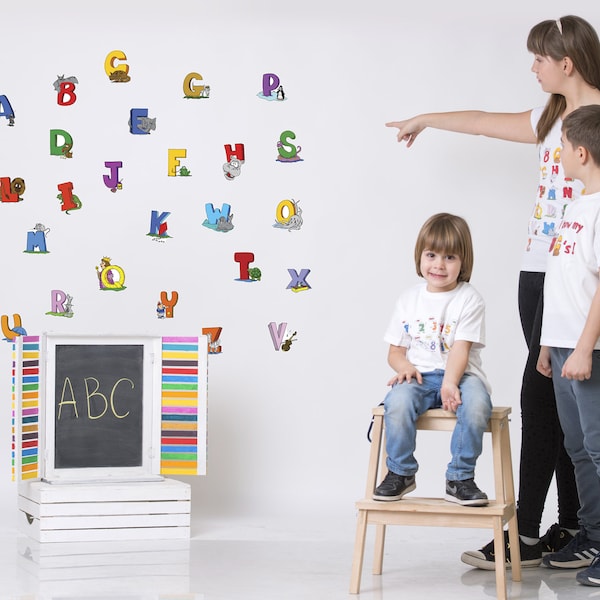 Stickers alphabet - Des prix 50% moins cher qu'en magasin
