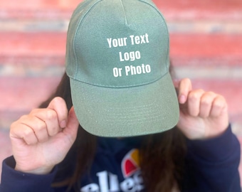 Custom Photo Baseball Cap: Personalized Text, Adjustable Unisex Dad Hat