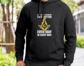 Masonic Square and Compass Unisex Hoodie, Freemason Gift