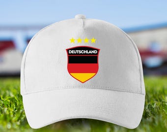 Germany Soccer Fan Dad Hat: German Flag Printed Cap