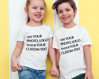 Custom Logo Kids T-Shirt: Personalized Photo or Text Tee