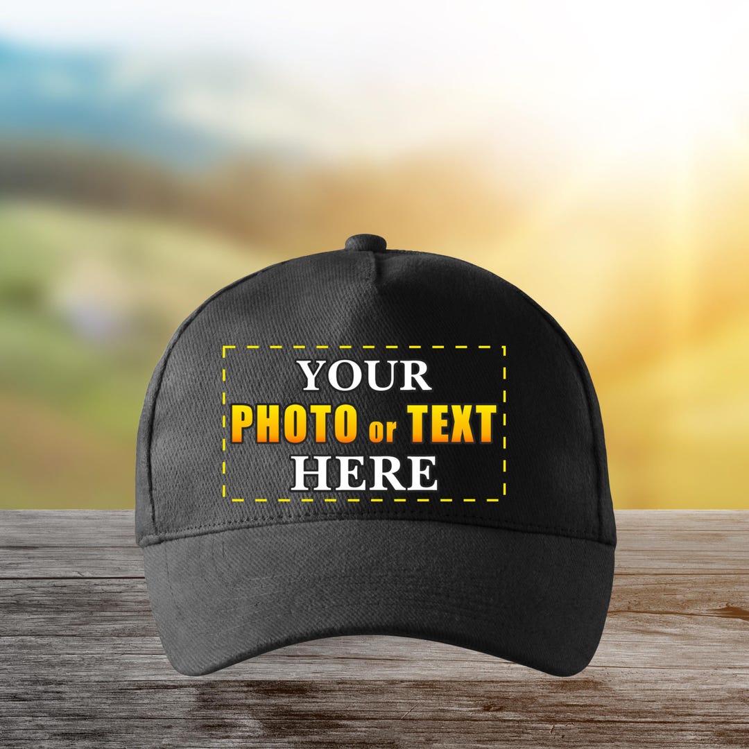 Personalized Baseball Dad Cap, Custom Photo Hat, Printed Image, Design ...