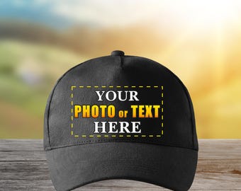 Personalized Baseball Dad Cap, Custom Photo Hat, Printed Image, Design or Text Unisex Hat