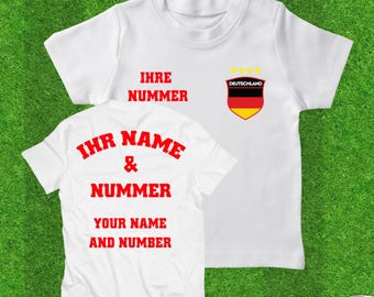 Personalized Germany Soccer Jersey: Custom Name & Number, German Football Flag Kids T-Shirt