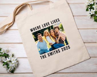 Custom Photo Tote Bag: Personalized Family Gift