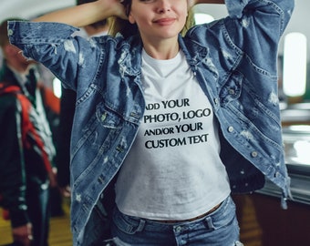 T-shirt Personnalisable Enfant - Ajout Logo, Photo Ou Texte - Coton 100% - Idée Cadeau Originale