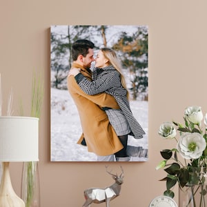 Stampa su tela personalizzata con il tuo testo e messaggio sul retro, stampa su tela, stampa su tela con foto, stampa su tela da foto, regalo per foto di nozze