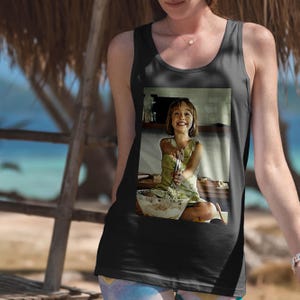Custom Cartoonish Photo Women's Tank Top, Cartoon Photo Custom Tank Top, Photo Tank Top, Unique Gift Idea, Personalized Portrait Tank Top