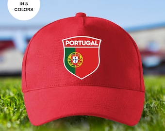 Portugal Soccer Dad Cap: National Flag Printed Cotton Hat