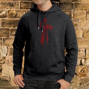 Cross Hoodie, Jesus Unisex Hoodie, Christian Hoodie, Religious Hoodie, Christian Faith Hoodie, Inspirational Sweatshirt With Graphic Cross