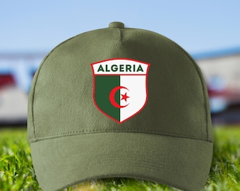 Algeria Soccer Dad Cap: Algerian Flag, Unisex Football Fan Hat