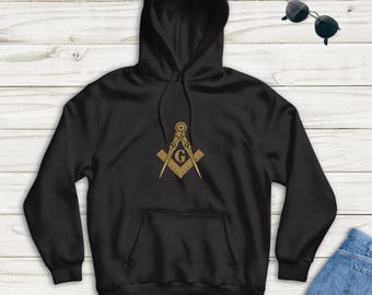 Masonic Square and Compass Unisex Hoodie, Freemason Symbol