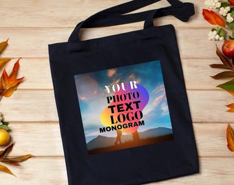 Custom Photo Tote Bag, Personalized Canvas Tote, Eco-Friendly Gift