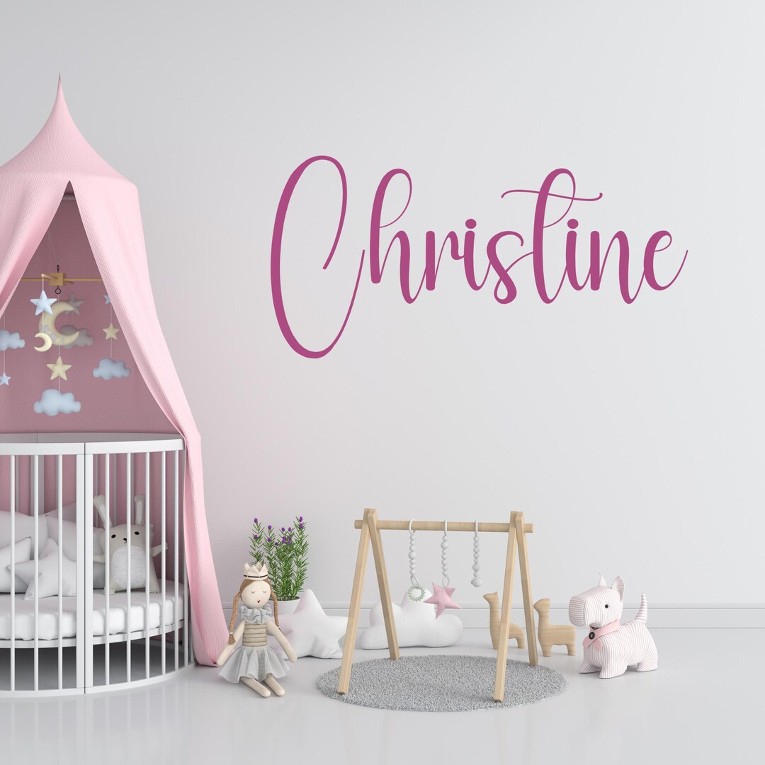 Newsee Decals Personalized Name Wall Decal - 'Morgan' Children's Nursery Wall Art, Monogram, 24" X 13"