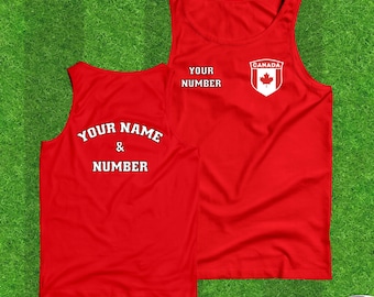 Custom Canada Soccer Tank Top: Personalized National Team Jersey