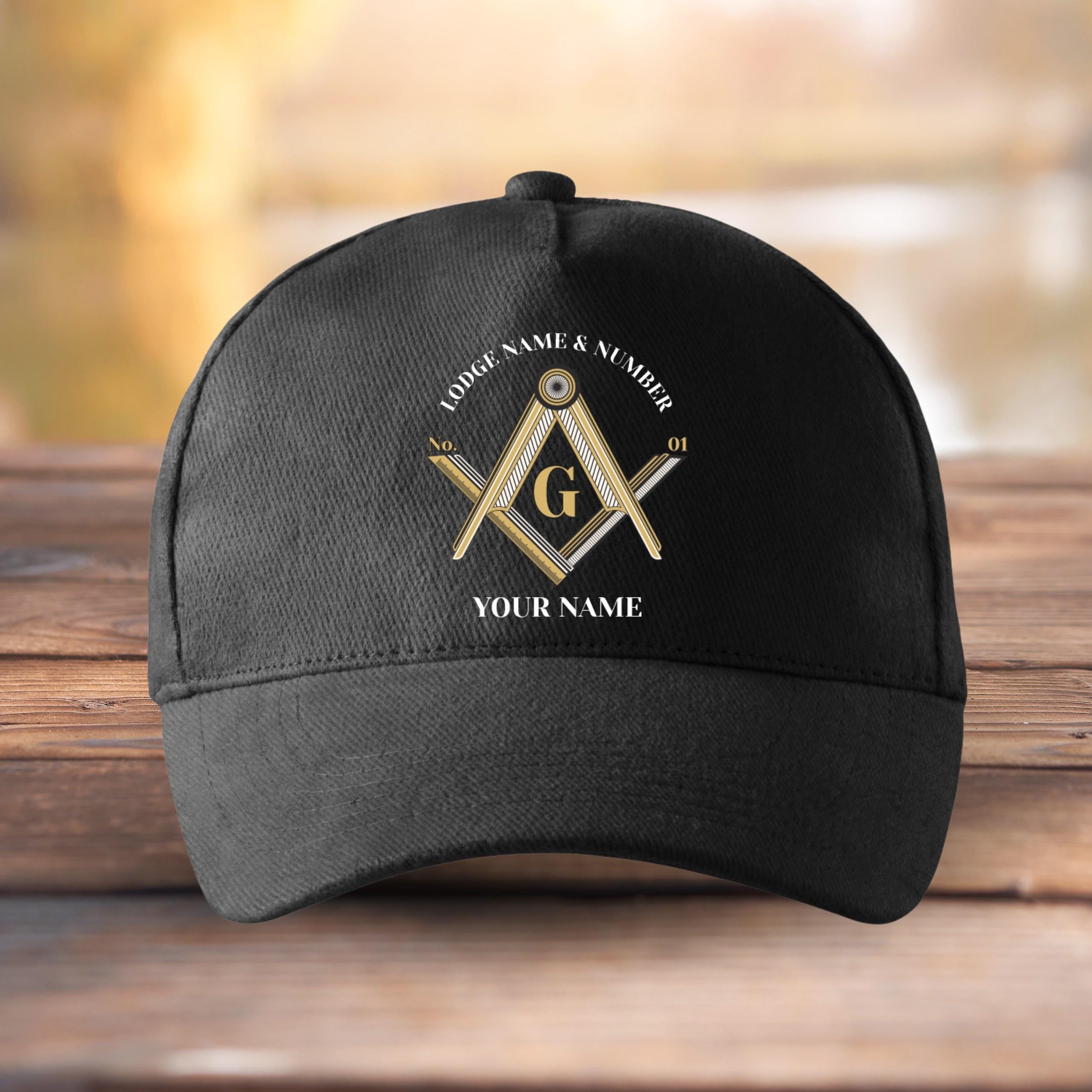 Masonic Lodge Embroidered Baseball Cap – Washed Cotton Adjustable Dad Hat For Men - View #3