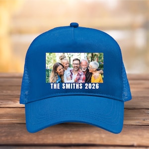 Custom Photo Trucker Hat, Personalized Family Picture Cap