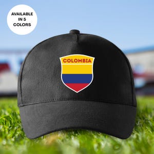Kolumbien Fußball Dad Cap, kolumbianischer Stolz Hut, Nationalmannschaft Flagge Unisex Hut, bedruckte Fußball Dad Cap, weiß, rot, blau, khaki verstellbare Kappe