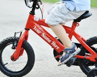 Personalized Bike Name Stickers, Custom Vinyl Decals (Set of 2)