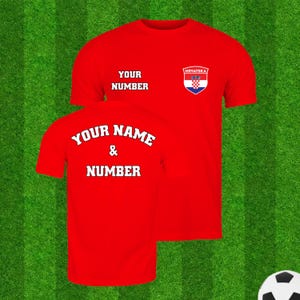 Croatia Personalized National Team Soccer T-shirt, Custom Name and Number Front and Back Soccer Shirt, Croatian Football Tee - Men - Women