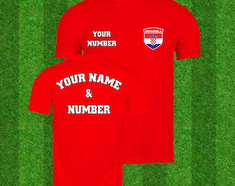 Camiseta de fútbol de Croacia personalizada: nombre y número personalizados