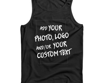 lepni.me Men's Tank Top Custom Personalized Gift Add Company Logo Own Design or Photo