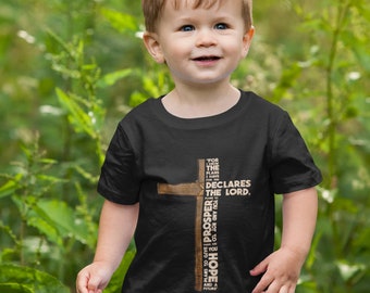 lepni.me Kinderen T-Shirt Chrsitian Schrift Bijbel Vers Graphic Cross Religieuze Gift