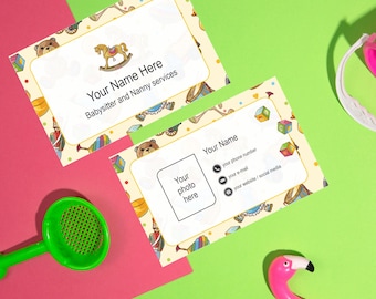 Custom Babysitter Business Cards: Photo Calling Cards, Child Care