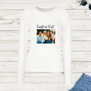 Personalisiertes Foto-Langarmshirt: Personalisierter Vorder- oder Rückendruck