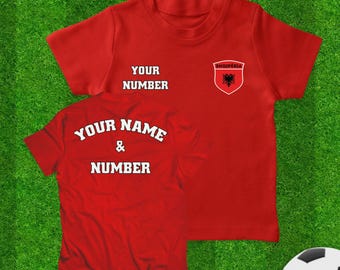 Personalized Albania Soccer Jersey: Custom Name & Number, Albanian Eagle T-Shirt