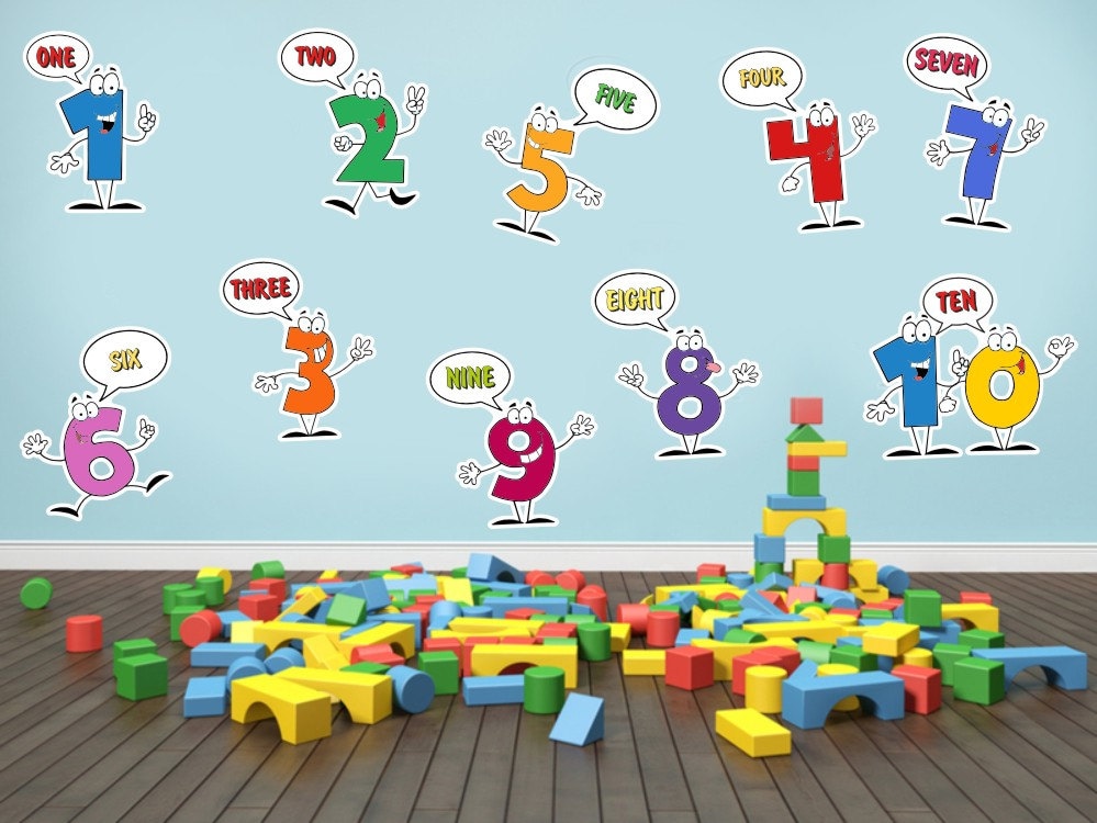 Best Wall Decal Numbers for Kids Room Back to School Sticker Etsy
