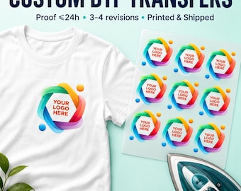 Benutzerdefiniertes Logo DTF Transfers - 9er Pack bereit zum Aufbügeln Abziehbilder