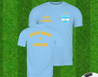 Personalisiertes Argentinien Fussball Trikot: Personalisiertes Shirt mit Name & Nummer