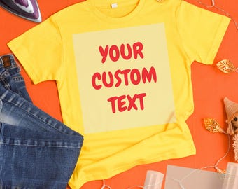 Custom Text DTF Iron-On Transfer: Personalized Ready to Press Decal