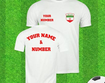 Personalized Iran Soccer Jersey: Custom Name & Number T-Shirt