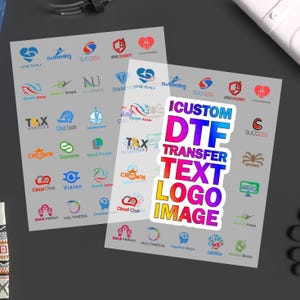 Custom Logo DTF Transfer Sheets, Iron On Custom Logo Dtf, Your Logo Heat Transfer, Iron On Your Logo, Heat Transfer Logo, Your Logo Press On