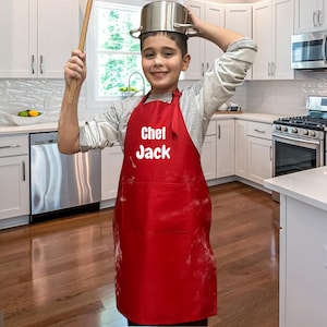 Custom Kids Apron, Personalized Apron with Custom Name or Photo, Kids Art Apron, Painting Apron, Children&#39;s Apron, Apron for Girl or Boy