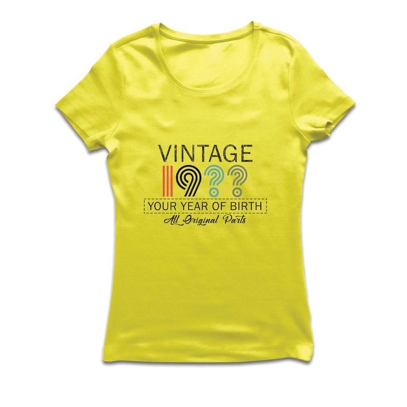 Parents Birthday Gift Tee ANY YEAR Personalized Birthday Gift lepni.me Women/'s T-shirt Cool Birthday Vintage Custom Year Original Parts