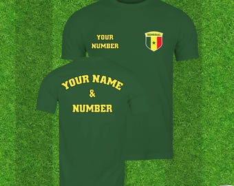 Personalized Senegal Soccer Jersey, Custom Soccer Shirt with Player Name and Number, Senegal National Team Football T-Shirt - Adults or Kids