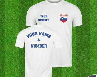 Personalized Slovenia Soccer Jersey: Custom Name & Number, Slovenian Flag T-Shirt